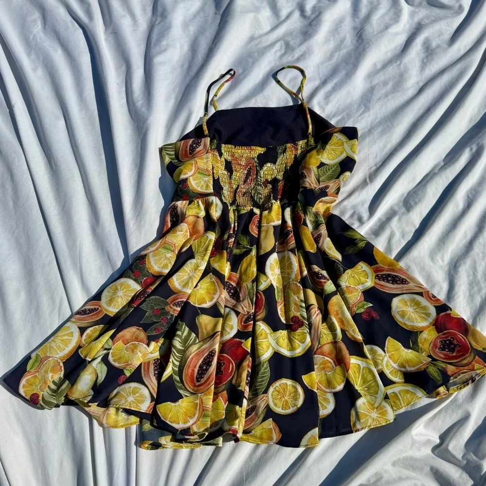 Gianni Bini Citrus Print Mini Dress 🍋🍒 - Picture 2 of 6